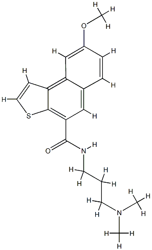 N-(3,3-dimethylamino)propyl-8-methoxynaphtho(2,1-b)thiophene-4-carboxamide Struktur