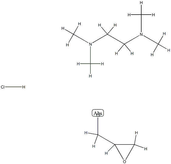 1,2-Ethanediamine, N,N,N',N'-tetramethyl-, polymer with (chloromethyl)oxirane, hydrochloride Struktur