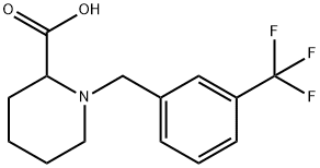 1-[[3-(TRIFLUOROMETHYL)PHENYL]METHYL]-2-PIPERIDINECARBOXYLIC ACID Struktur