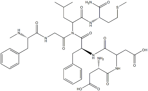 Substance P (5-11), asparaginyl(5,6)-methylphenylalanine(8)- Struktur