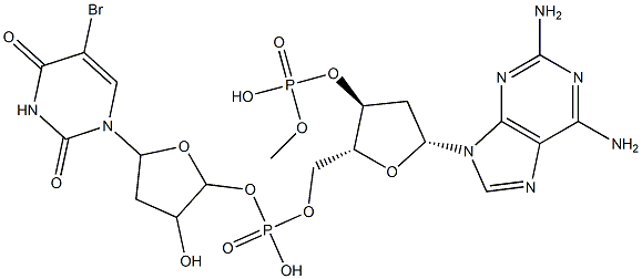 poly(2-aminodeoxyadenylate-5-bromodeoxyuridylate) Struktur