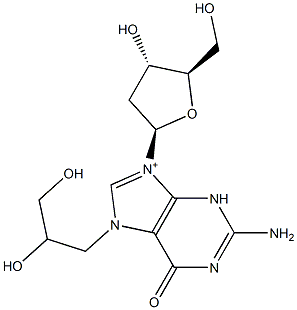 7-(2,3-dihydroxypropane)deoxyguanosine Struktur