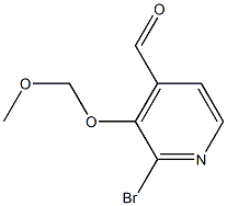 2-BroMo-3-(MethoxyMethoxy)pyridine-4-carboxaldehyde, 96% Struktur