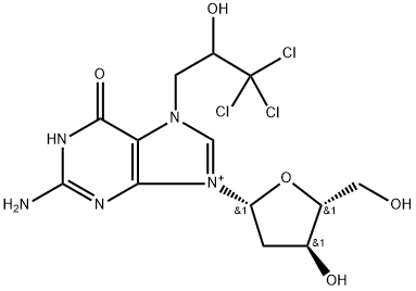 7-(3-trichloro-2-hydroxypropane)deoxyguanosine Struktur