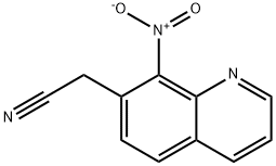 2-(8-nitroquinolin-7-yl)acetonitrile Struktur