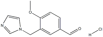 3-IMIDAZOL-1-YLMETHYL-4-METHOXY-BENZALDEHYDEHYDROCHLORIDE Struktur