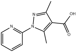 3,5-dimethyl-1-pyridin-2-yl-1H-pyrazole-4-carboxylic acid Struktur