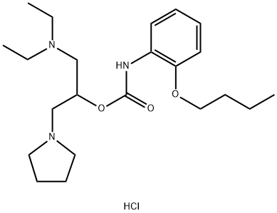 [2-[(2-butoxyphenyl)carbamoyloxy]-3-(2,3,4,5-tetrahydropyrrol-1-yl)pro pyl]-diethyl-azanium dichloride Struktur