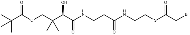 bromoacetyl-S-pantetheine 11-pivalate Struktur