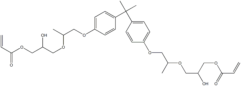 BISPHENOL A PROPOXYLATE GLYCEROLATE DIACRYLATE Struktur