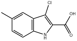 3-chloro-5-methyl-1H-indole-2-carboxylic acid Struktur