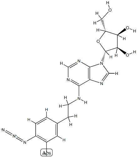 N(6)-2-(4-azido-3-iodophenyl)ethyladenosine Struktur