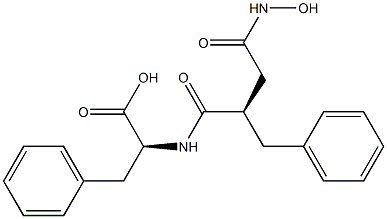 3-(N-hydroxycarboxamido-2-benzylpropanoyl)phenylalanine Struktur