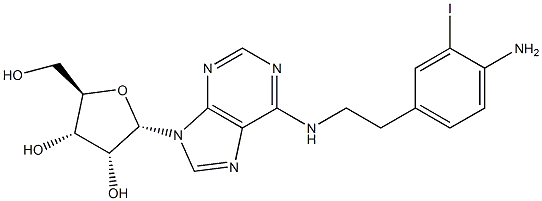 N(6)-2-(4-amino-3-iodophenyl)ethyladenosine Struktur