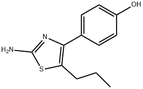 4-(4-hydroxyphenyl)-5-propyl-1,3- thiazol-2-amine Struktur