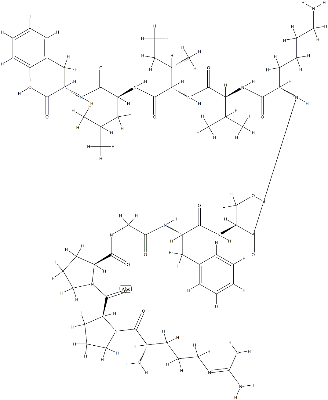 head activator peptide, hydra, Arg(1), Phe(5)- Struktur