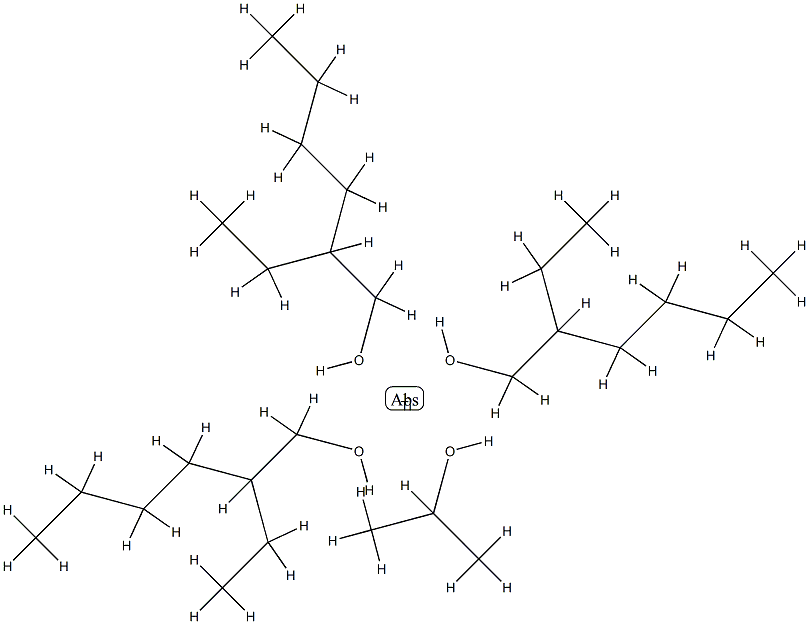 Titanium, tris(2-ethyl-1-hexanolato)(2-propanolato)-, (T-4)- Struktur