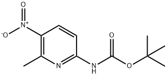 6-Methyl-5-nitro-pyridin-2-yl)-carbamic acid tert-butyl ester Struktur