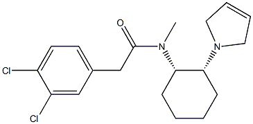 3,4-dichloro-N-methyl-N-(2-(1-delta(3)-pyrrolinyl)-cyclohexyl)benzeneacetamide Struktur