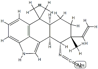 [6aS,(-)]-9α-Ethenyl-2,6,6aα,7,8,9,10,10aα-octahydro-10α-isothiocyanato-6,6,9-trimethylnaphtho[1,2,3-cd]indole Struktur