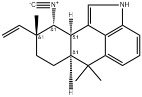 [6aS,(+)]-9α-Ethenyl-2,6,6aα,7,8,9,10,10aα-octahydro-10α-isocyano-6,6,9-trimethylnaphtho[1,2,3-cd]indole Struktur