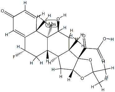 Fluocinolone Acetonide-21-carboxylic Acid Struktur