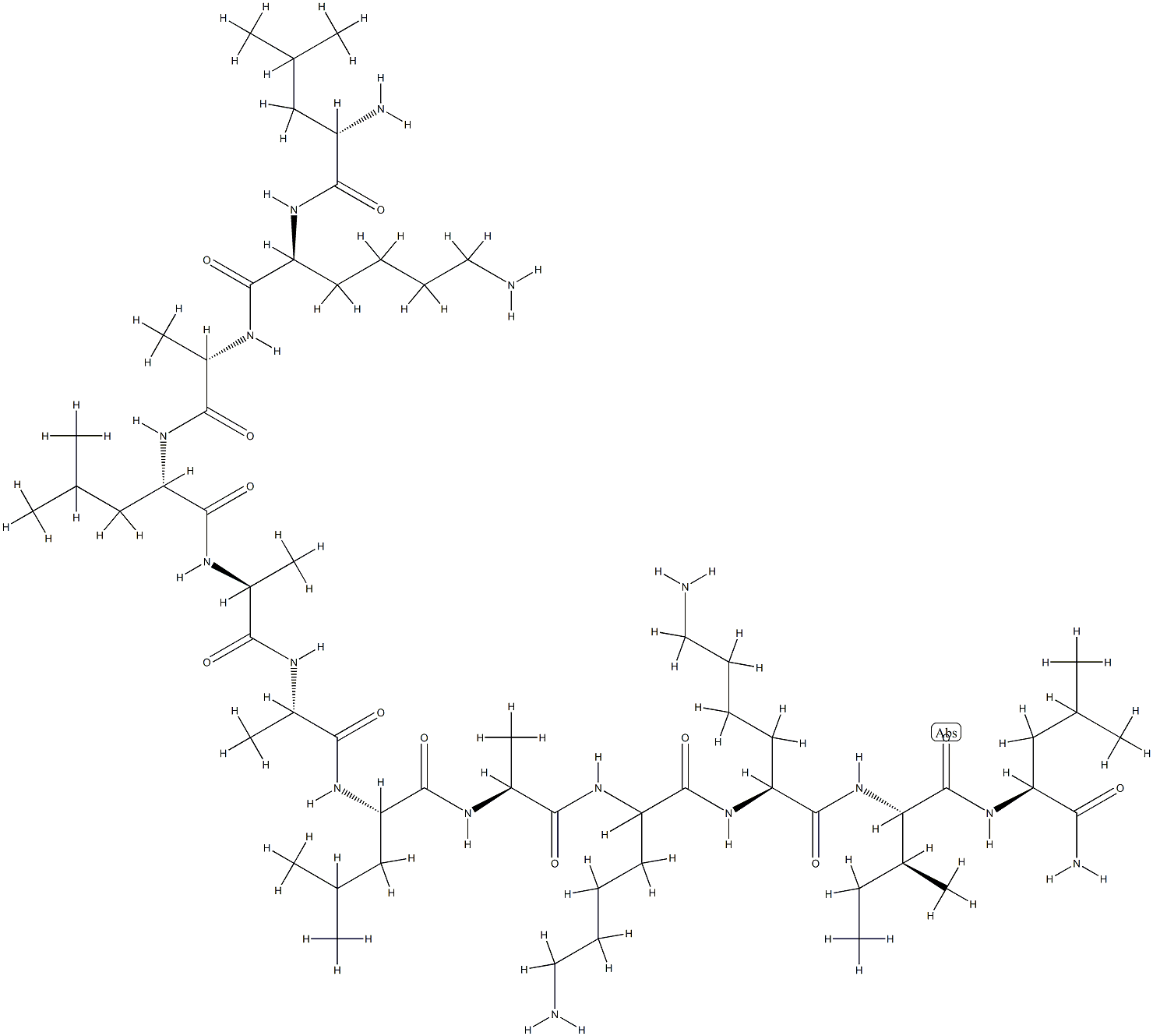 mastoparan, des-Ile(1)-des-Asn(2)- Struktur