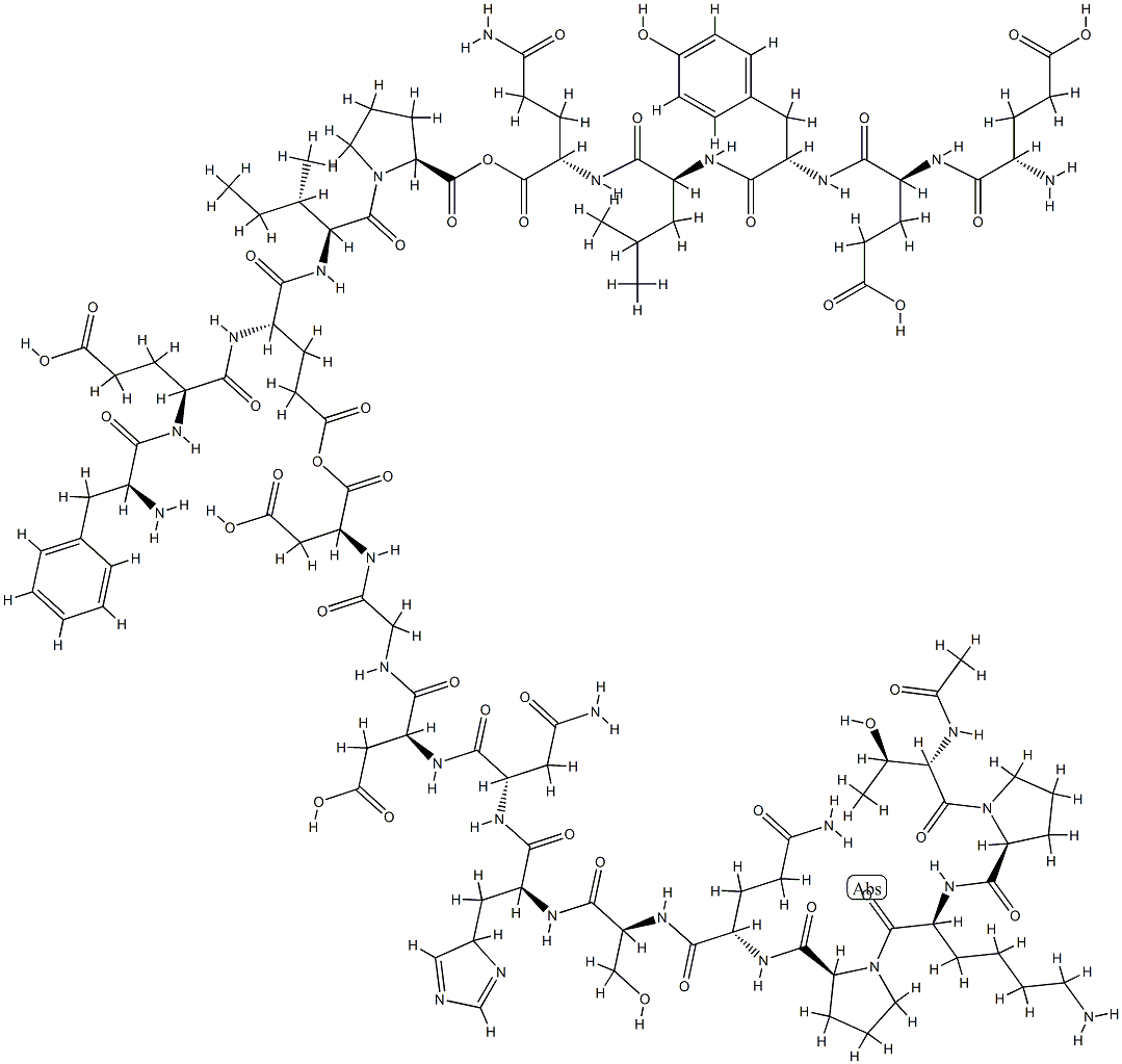 N(alpha)-acetylhirudin(45-65) Struktur