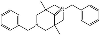 3,7-dibenzyl-1,5-dimethyl-3,7-diazabicyclo[3.3.1]nonan-9-one Struktur