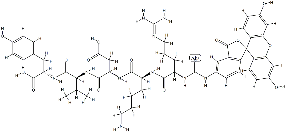 thymopoietin pentapeptide-fluorescein isothiocyanate Struktur