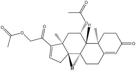 (11β)-11,21-Bis(acetyloxy)pregna-4,16-diene-3,20-dione Struktur