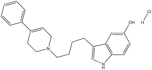 1H-Indol-5-ol,3-[4-(3,6-dihydro-4-phenyl-1(2H)-pyridinyl)butyl]-, hydrochloride (1:1) Struktur