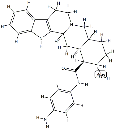 rauwolscine 4-aminophenylcarboxamide Struktur