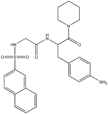 N-alpha-(2-naphthylsulfonylglycyl)-1-(4-aminophenylalanine)piperidide Struktur