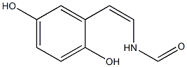 (Z)-N-[2-(2,5-Dihydroxyphenyl)ethenyl]-formamide (cis Erbstatin) Struktur