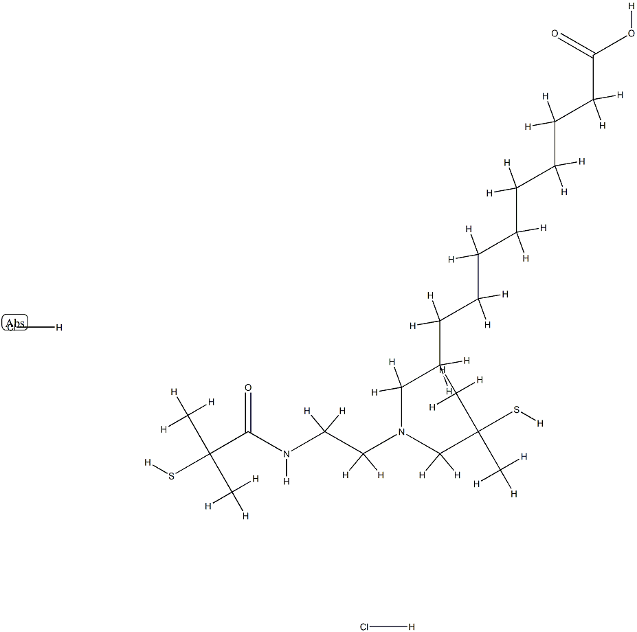 N-(11-undecanoic acid)-N,N'-bis(2-methyl-2-mercaptopropyl)ethylenediamine Struktur