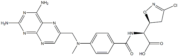 (N-(4-amino-4-deoxy-N(10)-methylpteroyl)amino)-3-chloro-4,5-dihydro-5-isoxazoleacetic acid Struktur