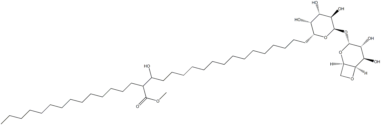 4,6-anhydrogalactopyranosyl-6-O-corynomycoloylgalactopyranoside Struktur