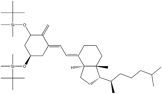 Silane, [[(1α,3β,5Z,7E)-9,10-secocholesta-5,7,10(19)-triene-1,3-diyl]bis(oxy)]bis[(1,1-diMethylethyl)diMethyl- Struktur