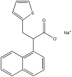 α-(1-Naphtyl)-2-thiophenepropionic acid sodium salt Struktur