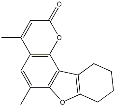 tetrahydrobenzo-4,6-dimethylangelicin Struktur