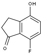 1H-Inden-1-one, 7-fluoro-2,3-dihydro-4-hydroxy- Struktur