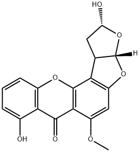 17-hydroxy-16,17-dihydrosterigmatocystin Struktur