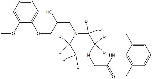 Ranolazine-d8 Struktur