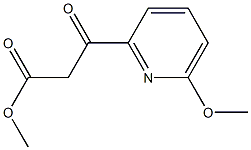 BETA-OXO-6-METHOXY-2-PYRIDINEPROPANOIC ACID METHYL ESTER Struktur