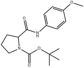 tert-butyl 2-{[(4-methoxyphenyl)amino]carbonyl}-1-pyrrolidinecarboxylate (non-preferred name) Struktur