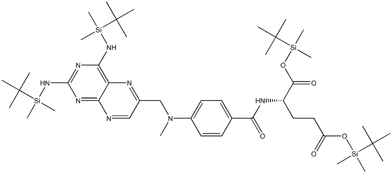 N,N,O,O-tetrakis(tert-butyldimethylsilyl)methotrexate Struktur