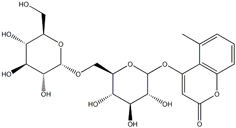 5-methylcoumarin-4-gentiobioside Struktur