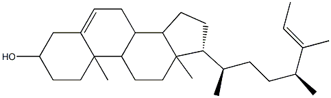 (25E)-25-Ethylidene-27-norergost-5-en-3β-ol Struktur