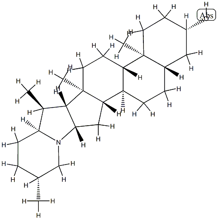 (22S,25R)-5α-Solanidan-3β-ol Struktur